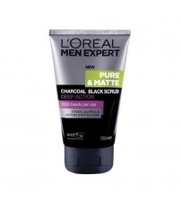 Loreal Men Expert Pure and Matte Charcoal Black Scrub 100ml